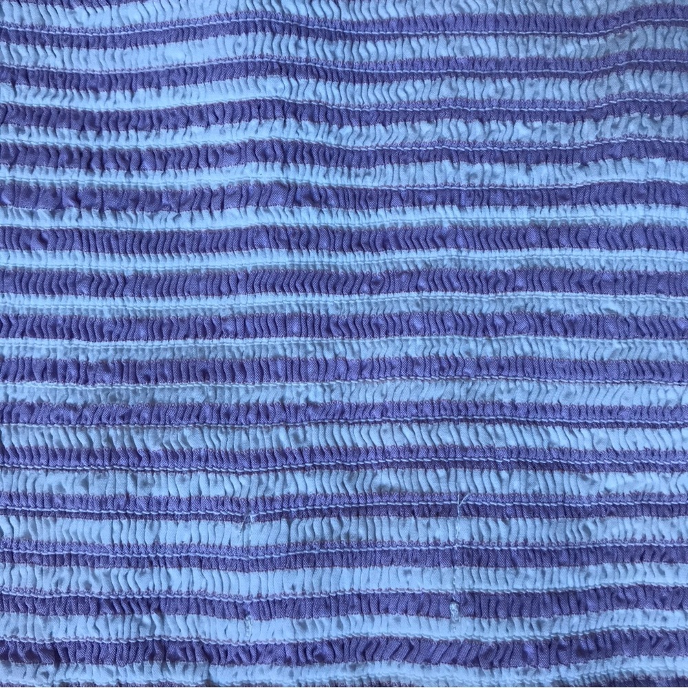 Anthropologie Lavender and White Striped Seersucker Crop Top, NWT, L - Picture 9 of 9